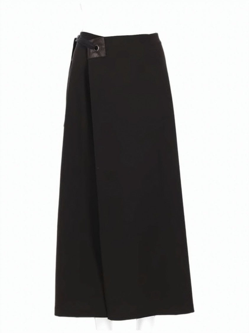 Paloma Wool Wrap-Style Midi Skirt With Buttoned Tab Detail