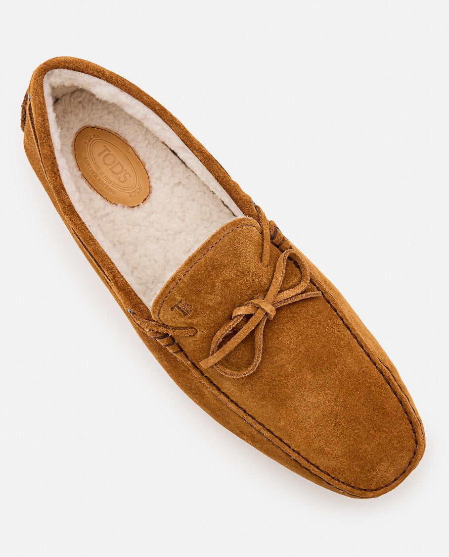 Tod's Sheepskin Lace-Up Loafers