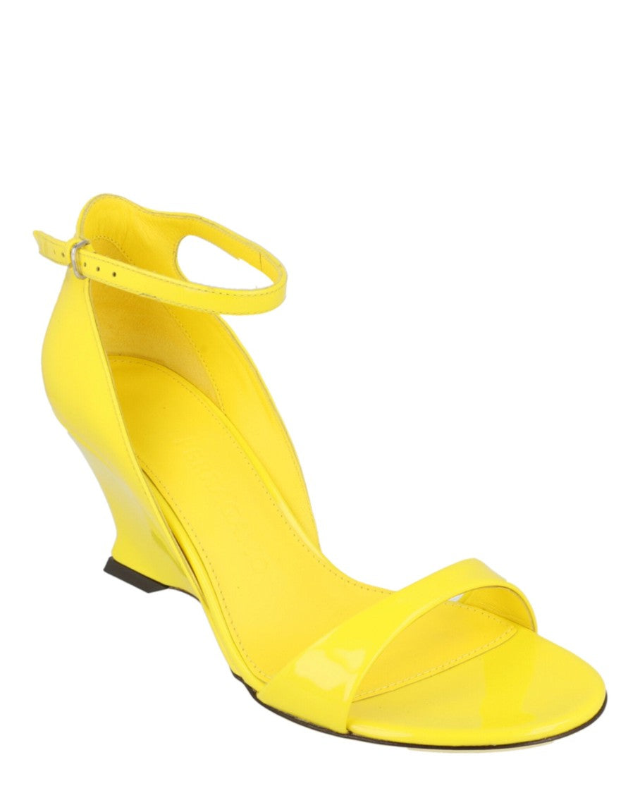 Ferragamo Vidette Patent Leather Wedge Sandals