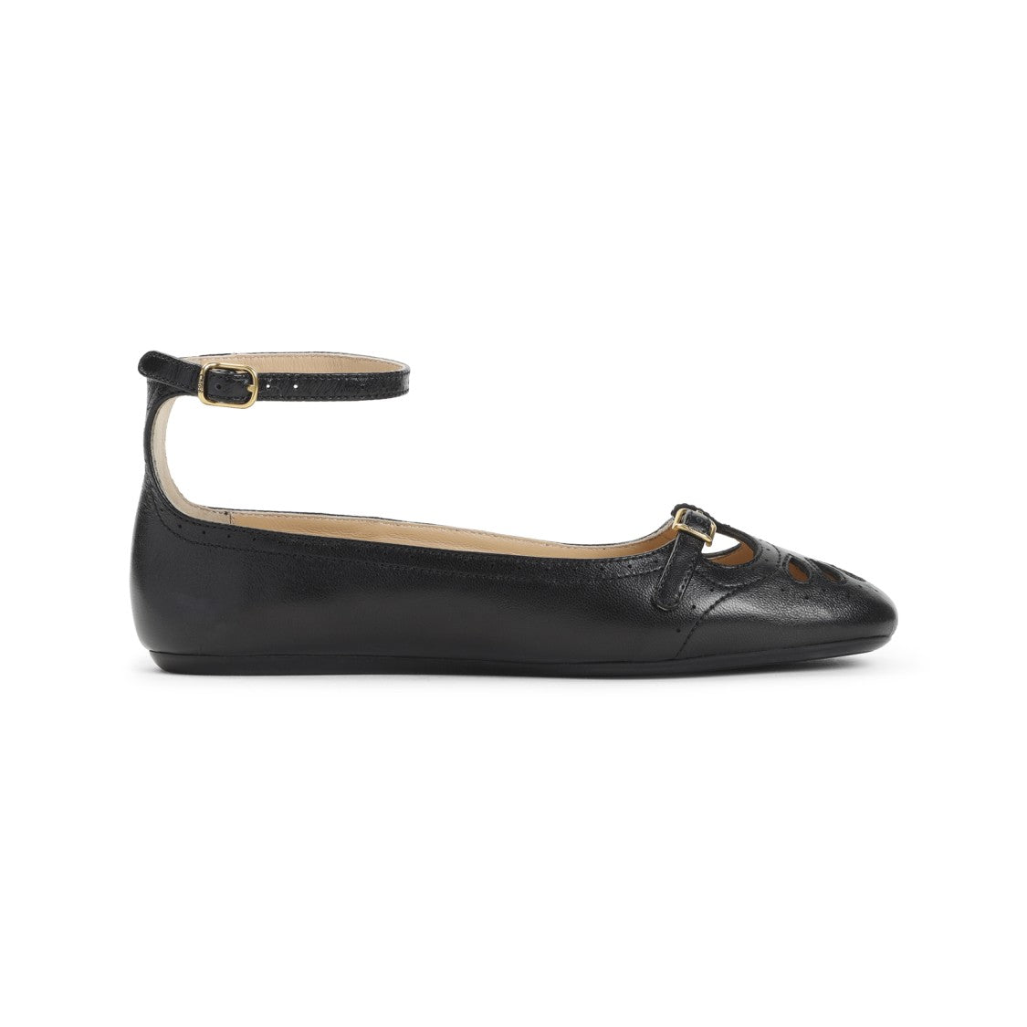 Chloé Black Leather Misty Ballerinas