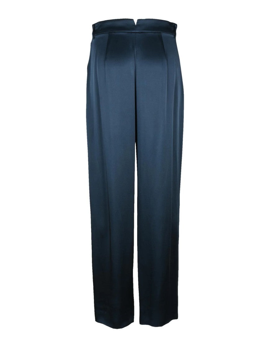 Max Mara Amleto High-Waisted Trousers - Blue