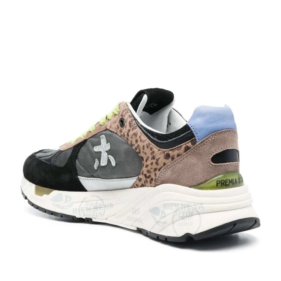 Premiata Multicolor Mased Leather Logo Sneakers