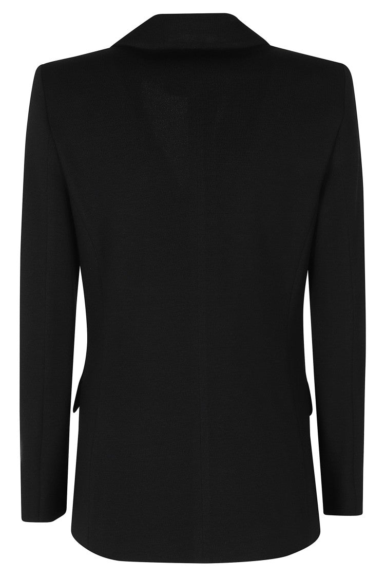 Seventy Black Double-Breasted Lined Acrylic-Blend Jacket