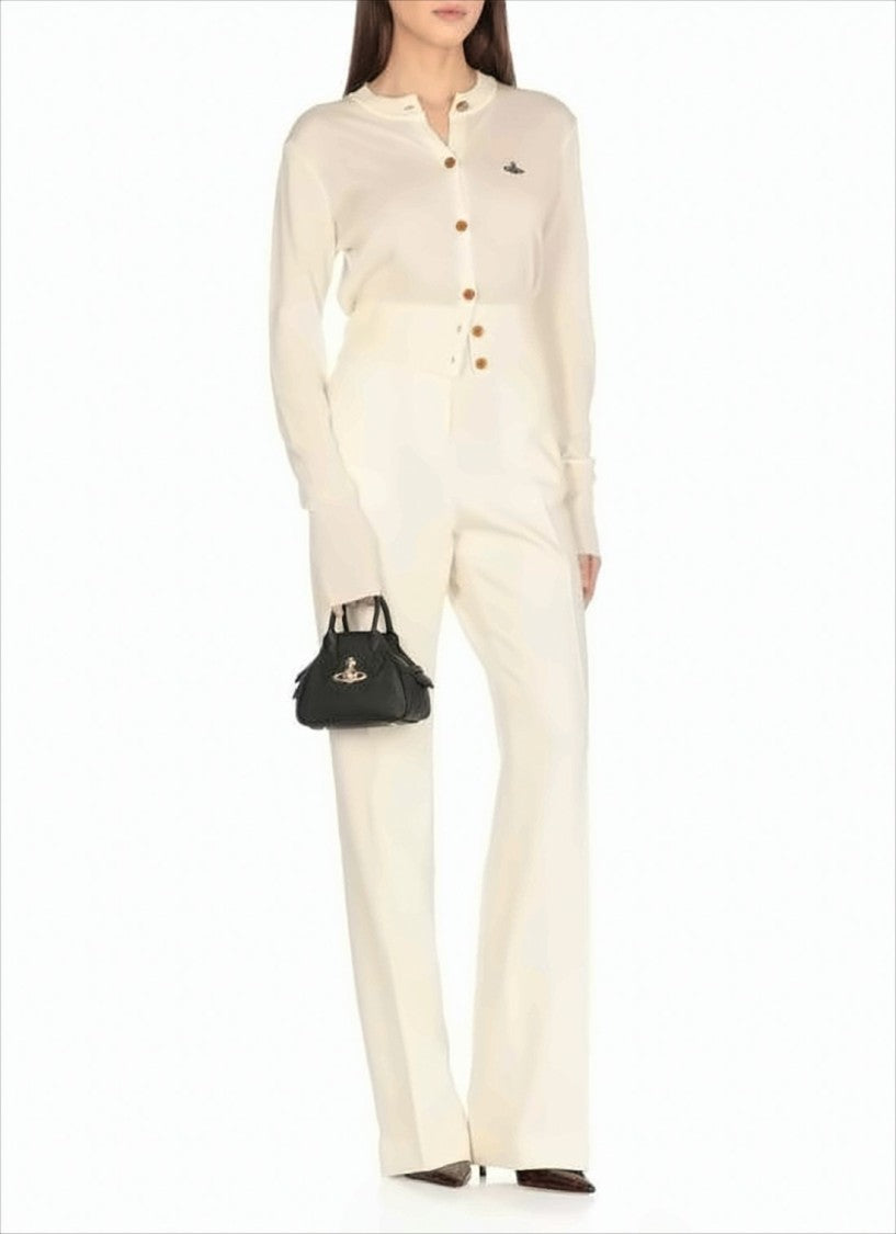 Vivienne Westwood Textured Synthetic Leather Crossbody Bag With Metallic Emblem