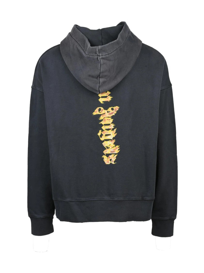 Palm Angels Black Cotton Palm Hoodie