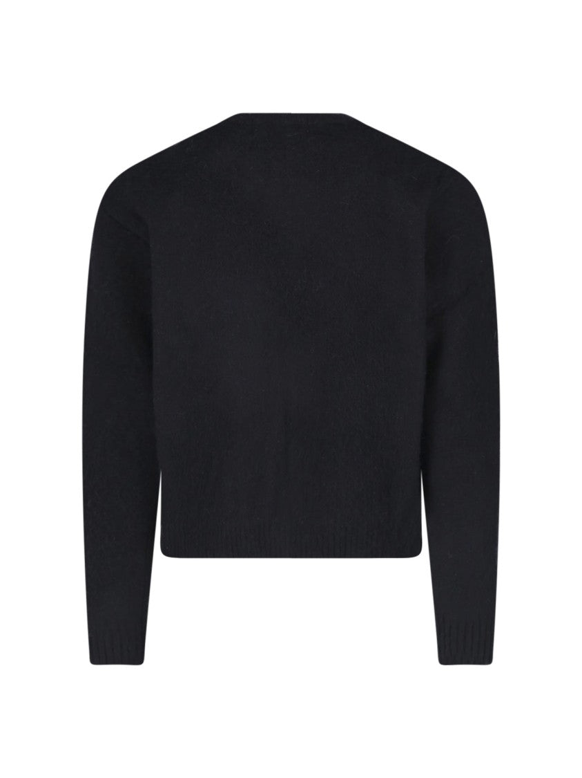 Tonywack Black Ribbed Diamond Alpaca-Blend Cardigan