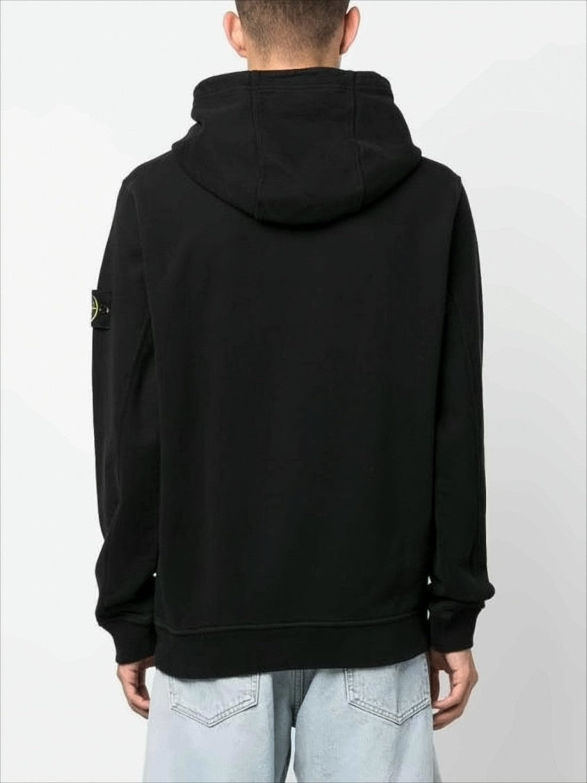 Stone Island Long-Sleeve Hoodie With Drawstring And Iconic Patch