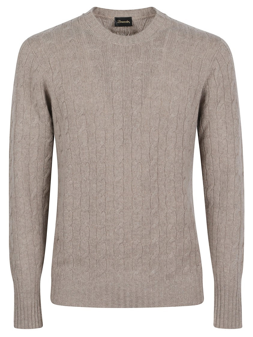Drumohr Braided Wool Roundneck Sweater