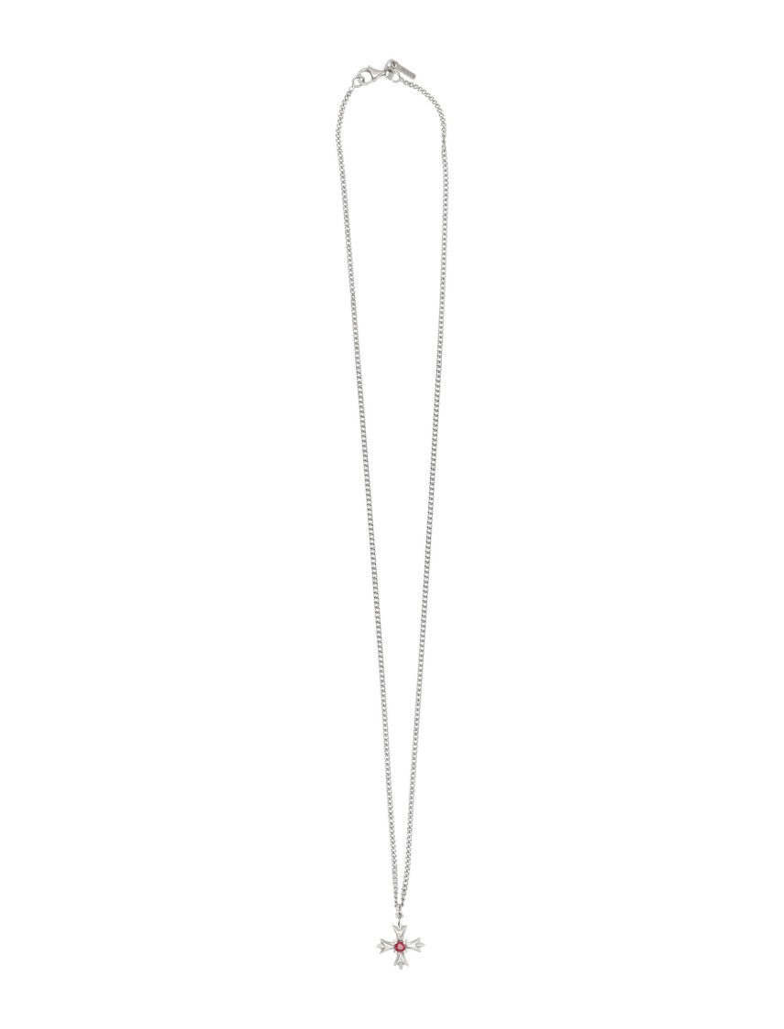 Emanuele Bicocchi Crest And Crystal Necklace