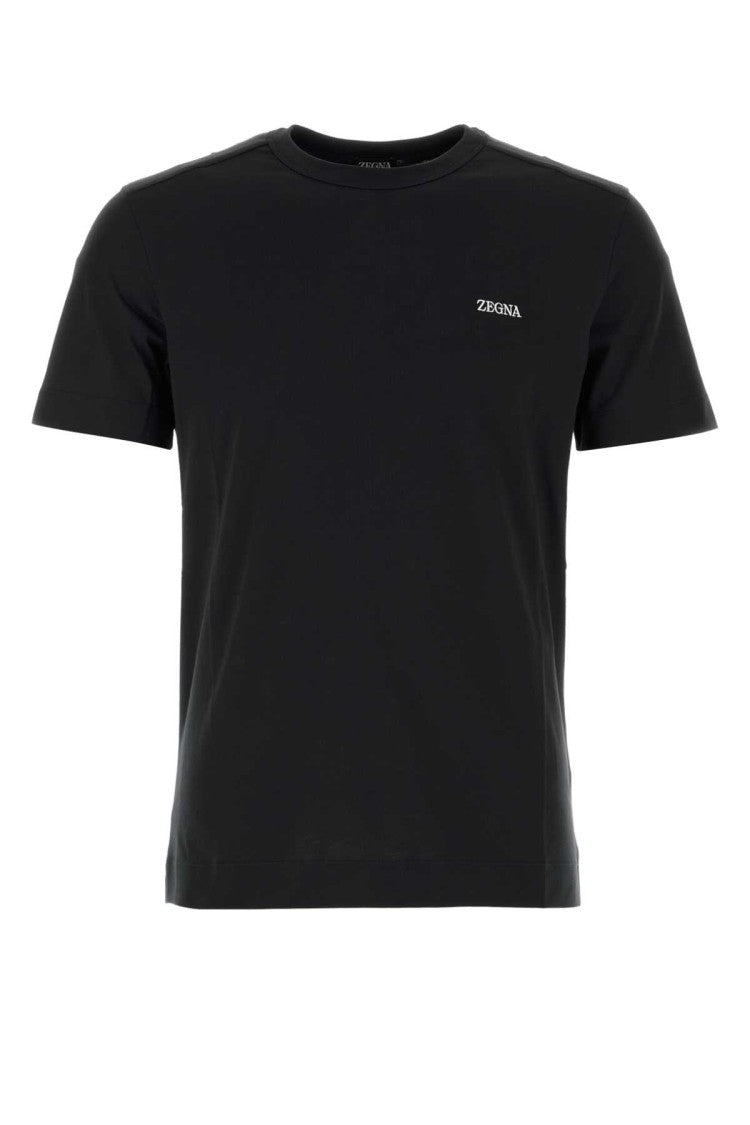 Zegna Black Cotton T-Shirt