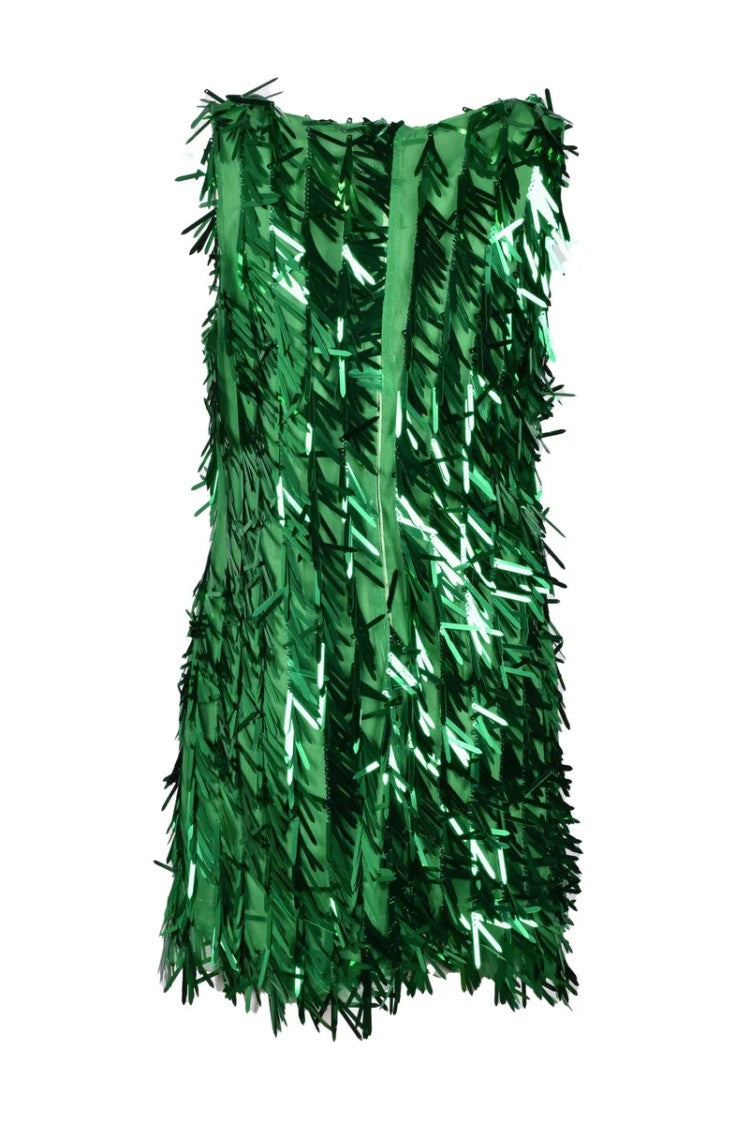 Giulia N Green Sequin Sheath Dress