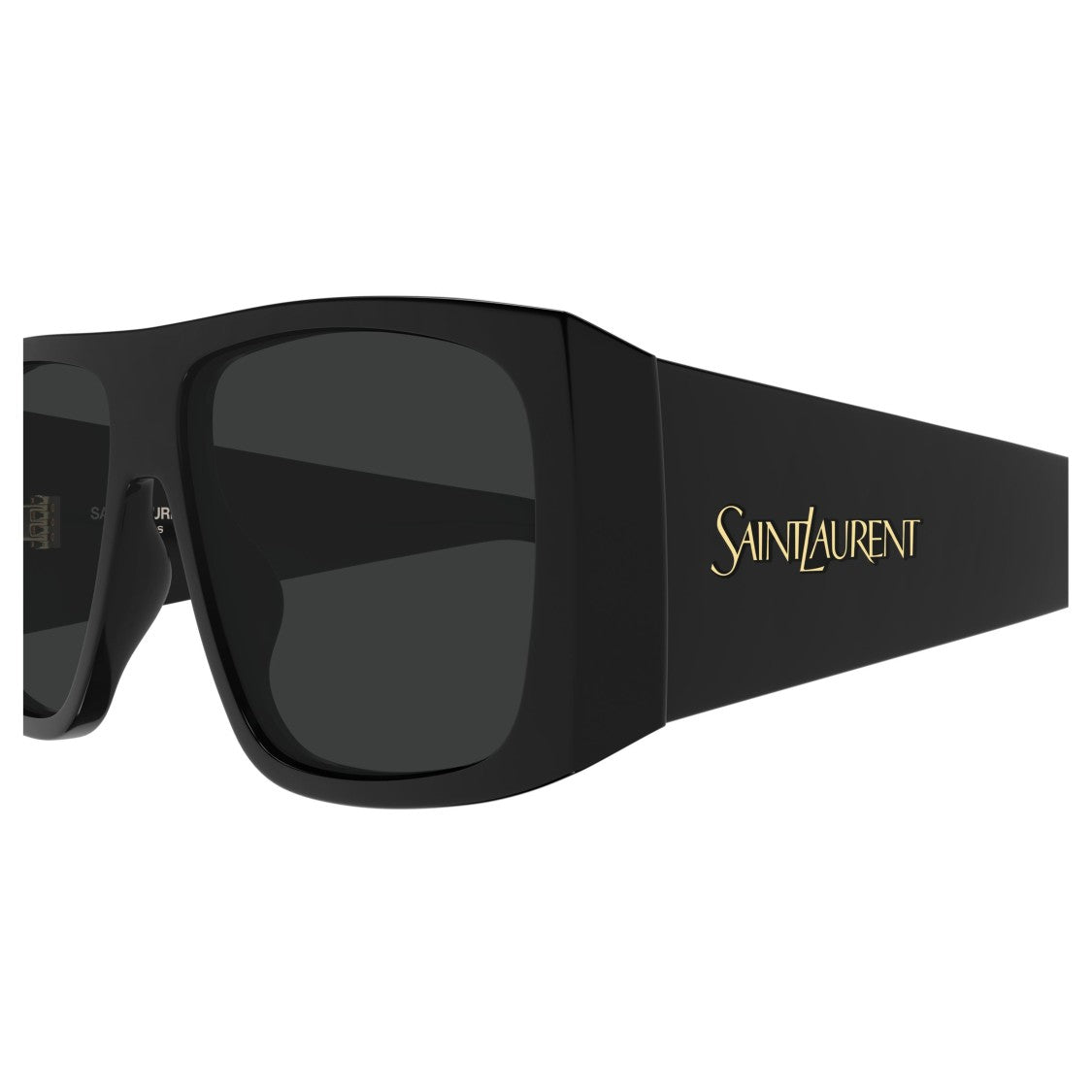 Saint Laurent Sl 832 Oversized Rectangular Sunglasses In Solid Black