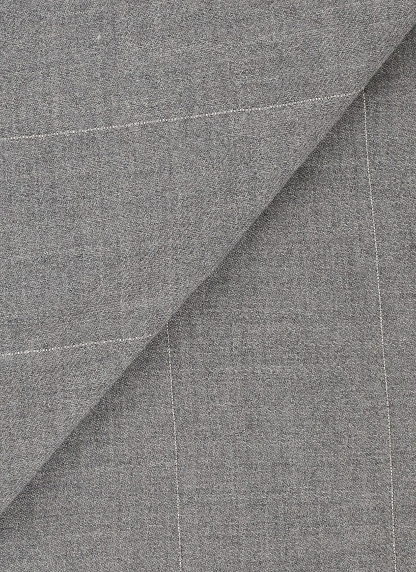 Peserico Grey Beaded Wool Scarf