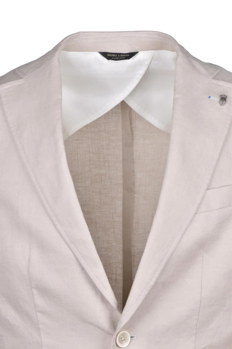 Berry & Brian Linen Jacket - Beige