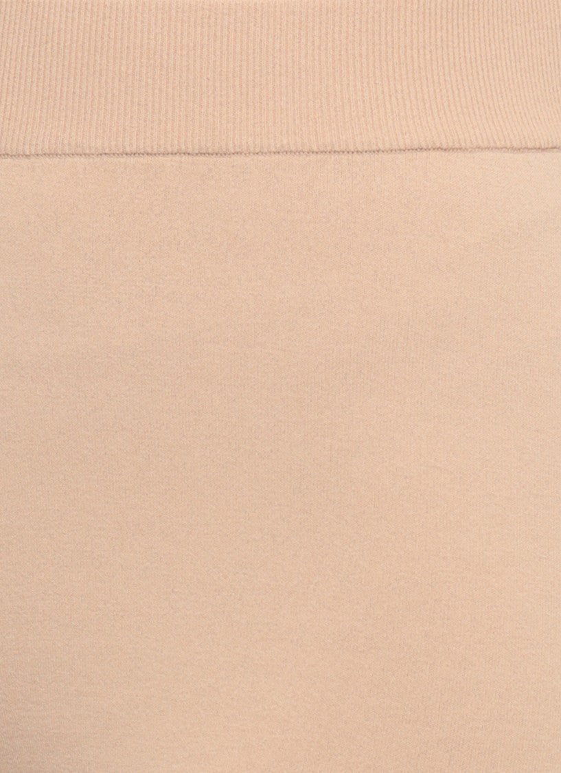 Kangra Beige Viscose Straight-Leg Pants