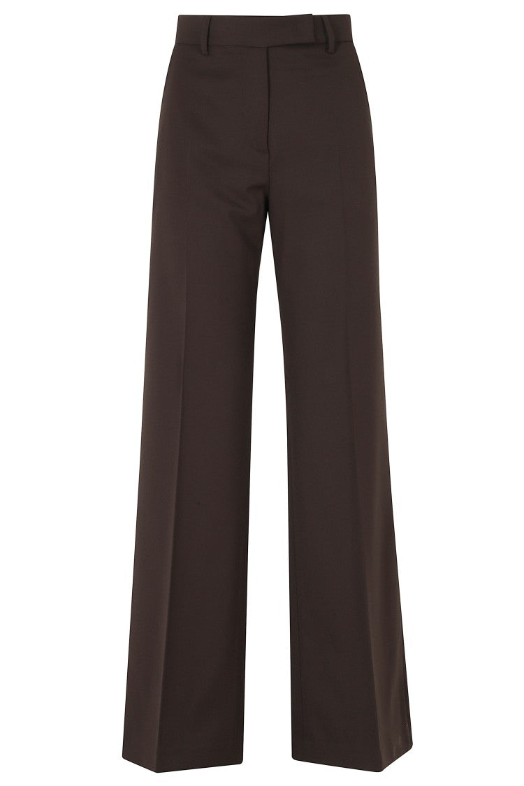 Seventy Brown Straight-Leg Wool-Blend Formal Pants