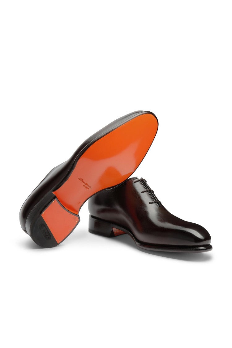 Santoni Antiqued Leather Oxford Shoes