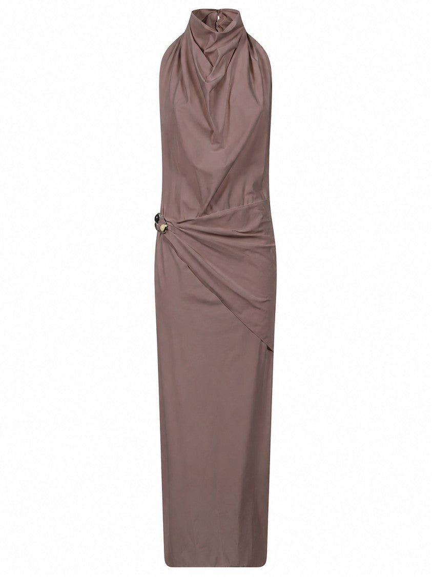 Hamoulet Soft Mauve Halter Long Dress