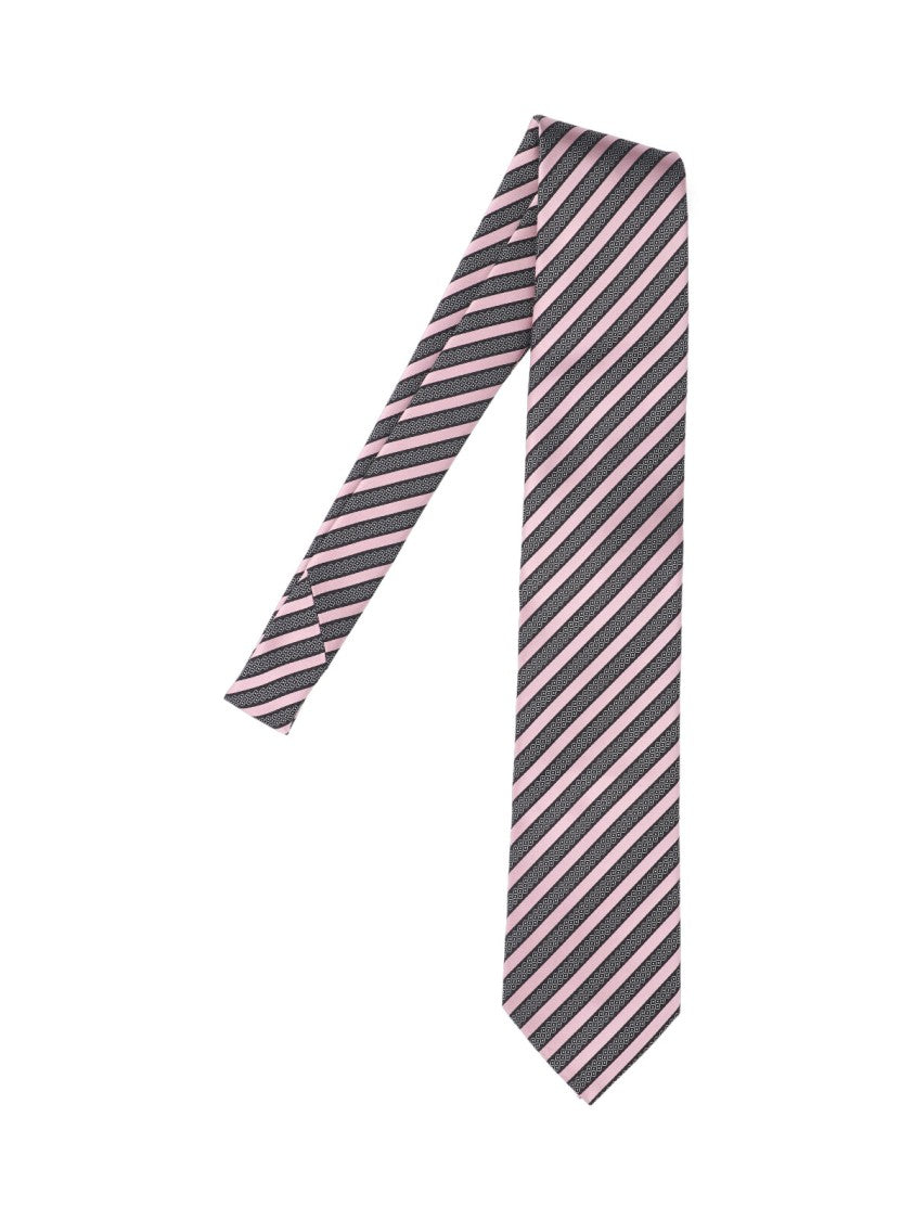 Zegna Striped Tie – Pink