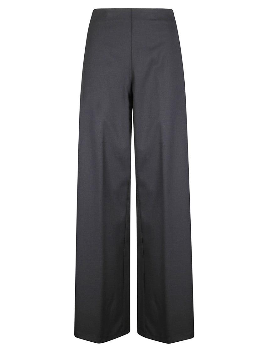 Stefano Mortari Classic Black Trousers With Side Zip Fastening