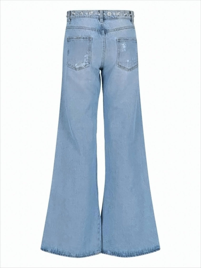 Coperni Light Blue Wide-Leg Denim Pants