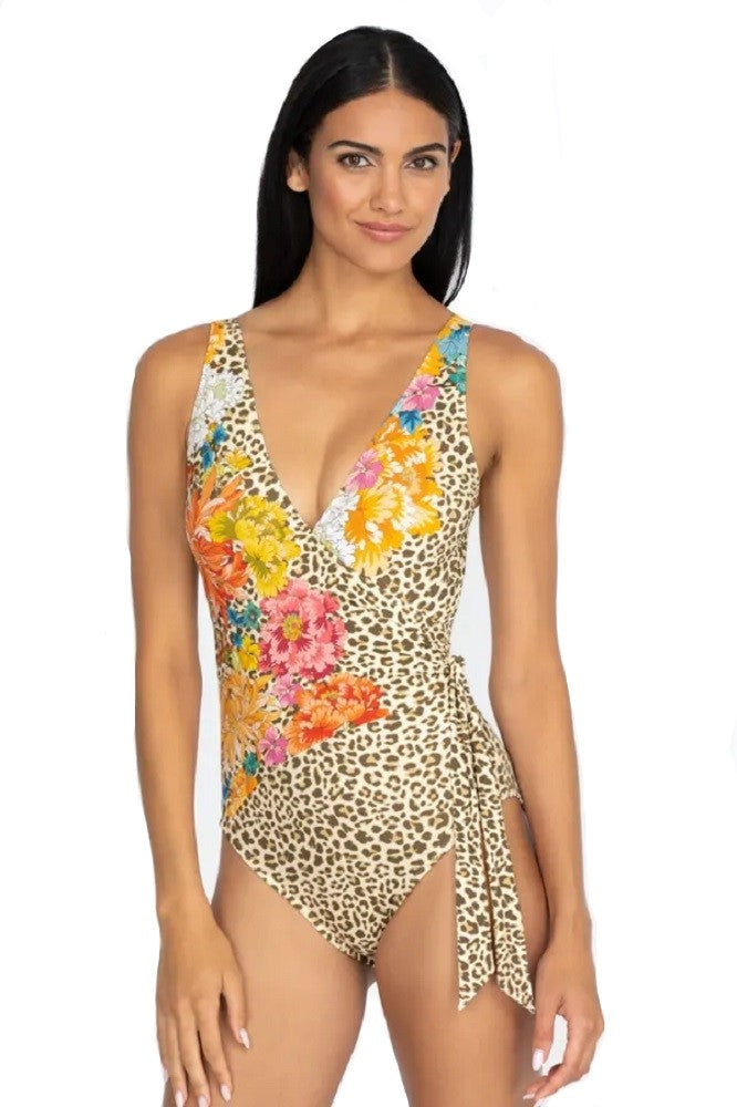 Johnny Was Leopard Wrap One Piece - Csw3222-H