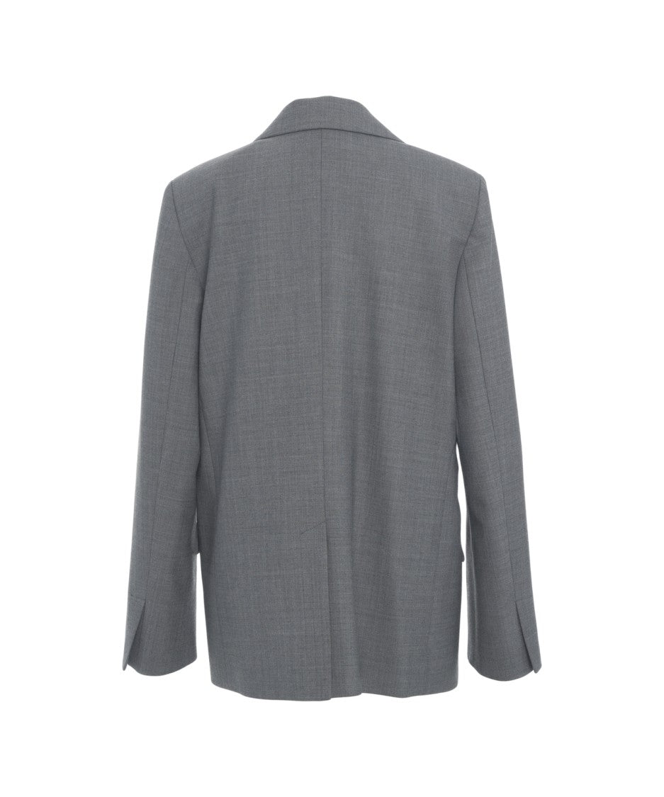 Semi Couture Oversized Single-Button Gray Blazer