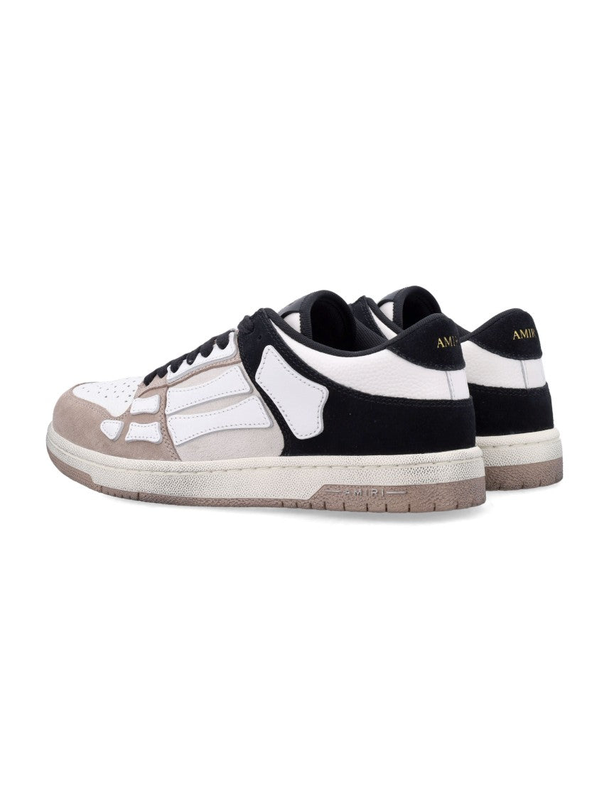 Amiri Skel Top Low Distressed Leather Sneakers