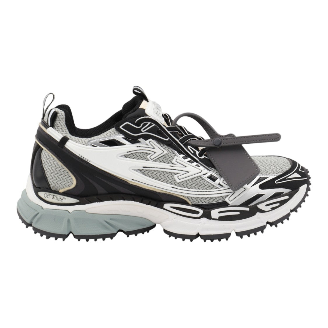 Off-White Dynamic Layered Design Sneakers With Textured Grip