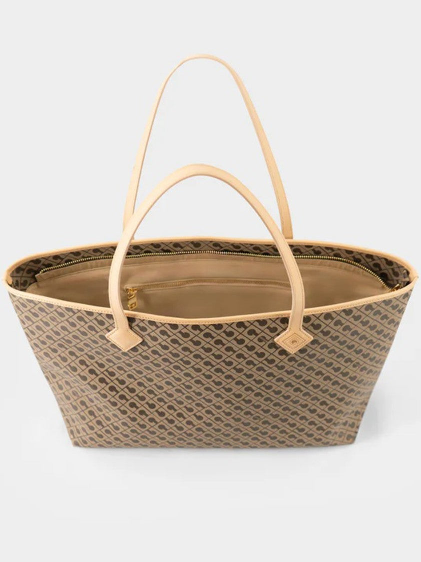 Gherardini Medium Shopper Geometric Pattern Neutral Tote