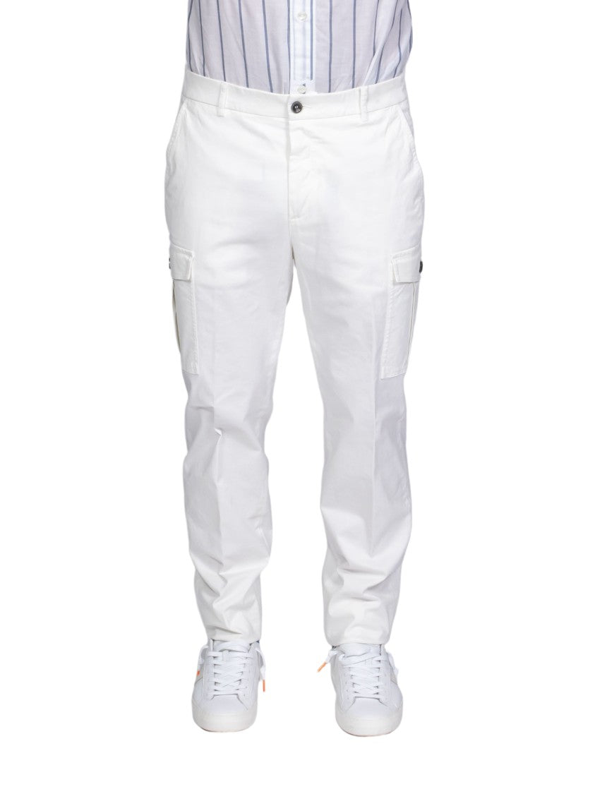 Peserico White Flap Pocket Cargo Pants