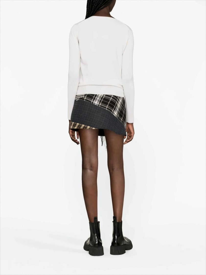 Vivienne Westwood Fitted White Knit Top With Round Neckline