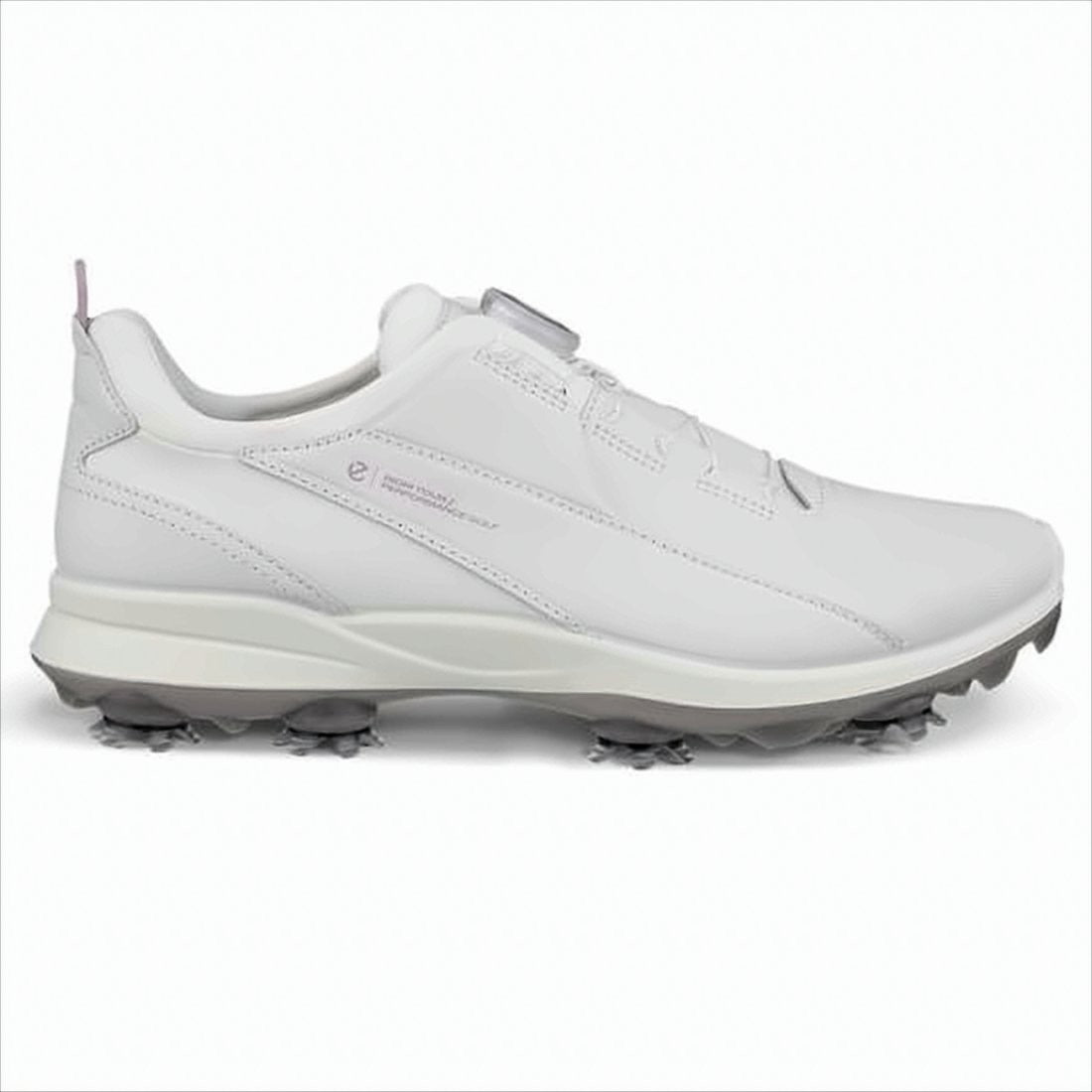 Ecco Low-Profile White Leather Sneakers With Textured Sole
