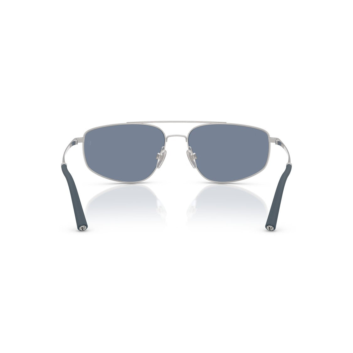 Oliver Peoples 0Ov1361s Reflective Blue Lenses With Polished Silver Frame Sunglasses