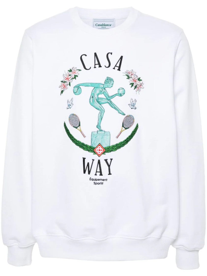 Casablanca Statue En Marbre Embroidered Sweatshirt