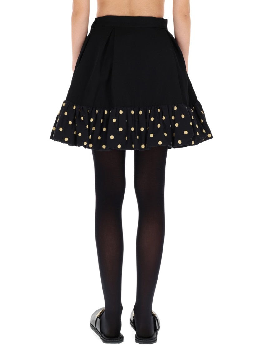 Moschino Flared Black Mini Skirt