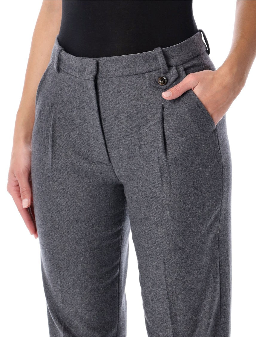 The Garment Mitch Pants In Grey Melange Wool