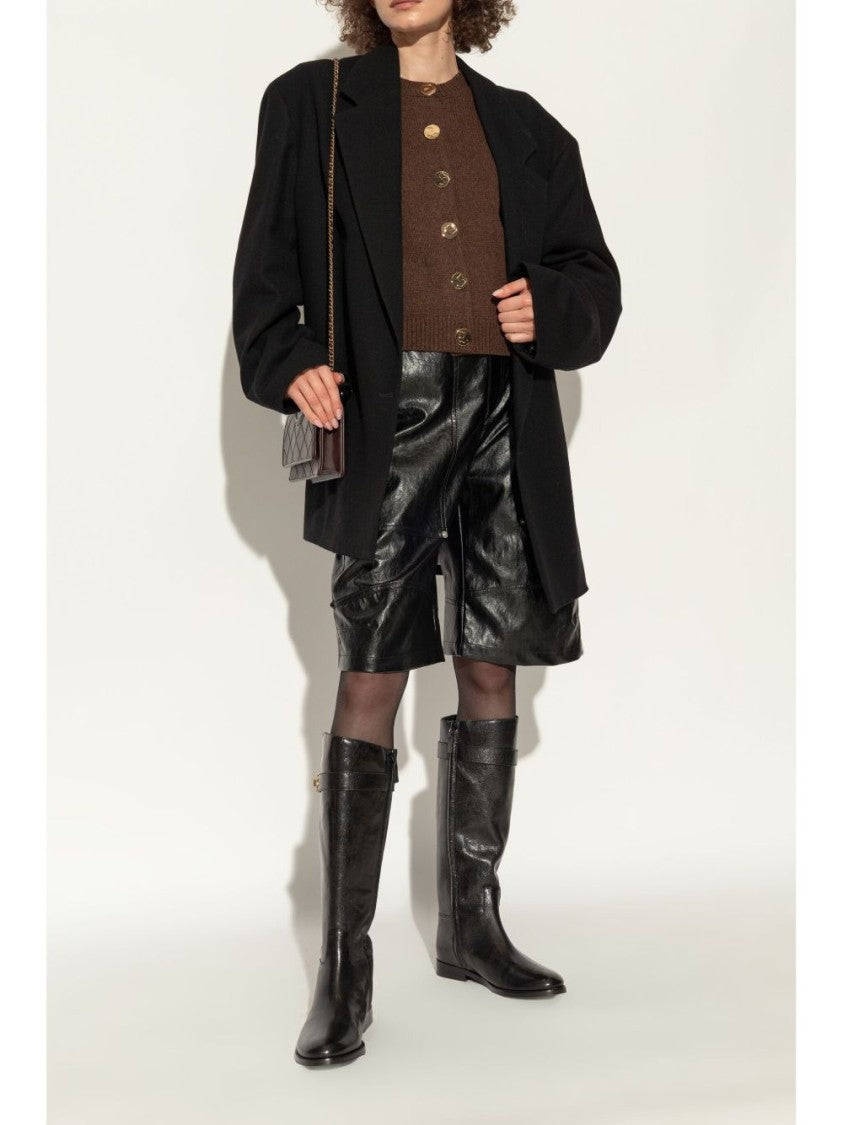 Tory Burch Polished Caprine Leather Knee-High Boots