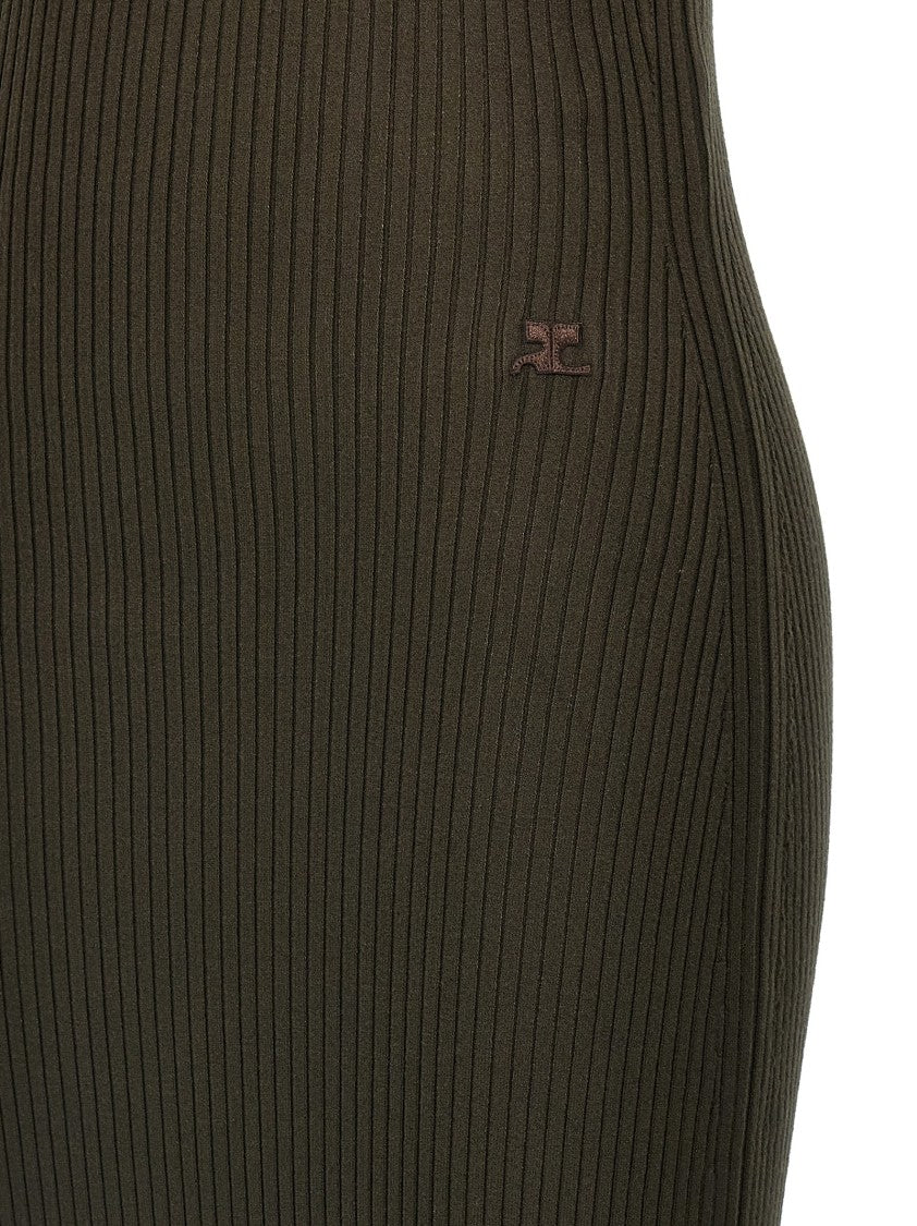 Courrèges 'Twist Rib Knit Long' Dress