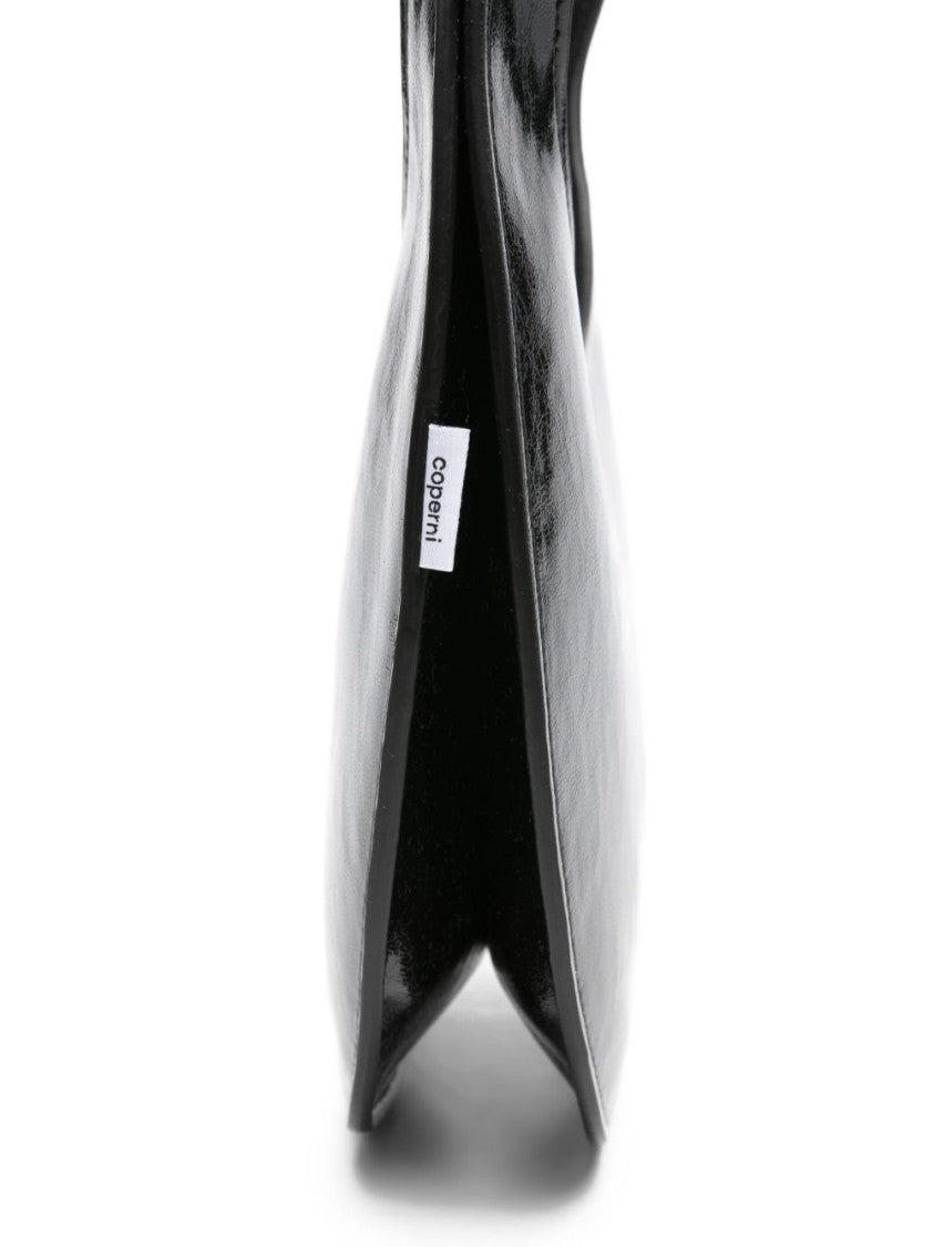 Coperni Crescent-Shaped Black Nylon Shoulder Bag