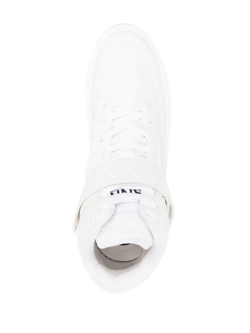 Ganni Touch-Strap High-Top Sneakers
