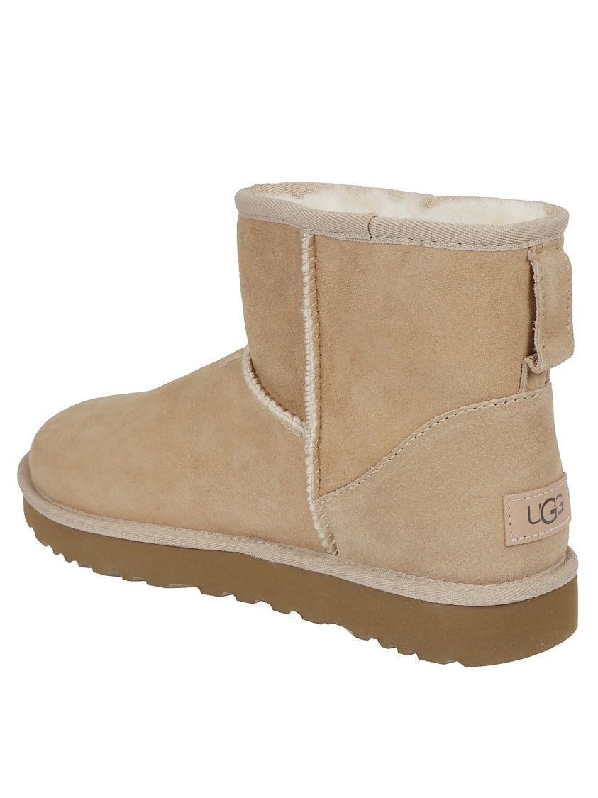 Ugg Slip-On Beige Boots With Suede Upper