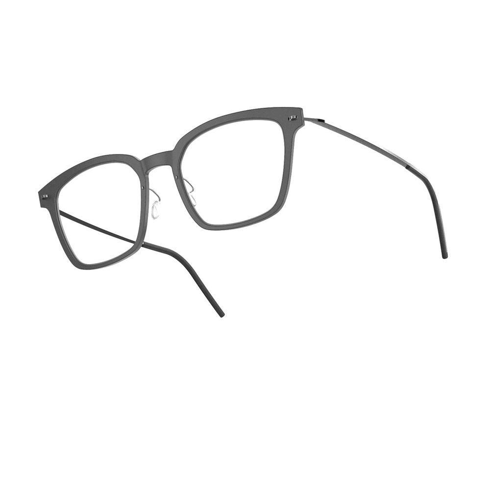 Lindberg N.O.W. 6645 Ultra-Thin Rectangular Eyeglasses In Satin Black