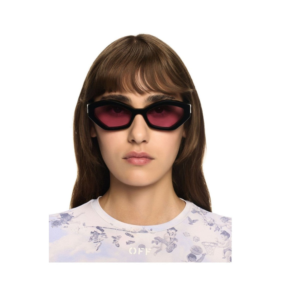 Off-White Black Hilo Oeri144 Acetate Geometric Sunglasses