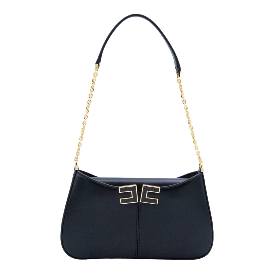 Elisabetta Franchi Structured Black Handbag