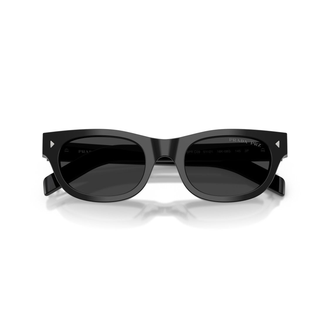 Prada 0Pr C09s Rectangular Black Acetate Sunglasses