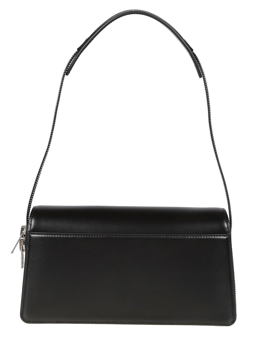 Alexander Wang Black Siren Medium Flap Cow Leather Shoulder Bag