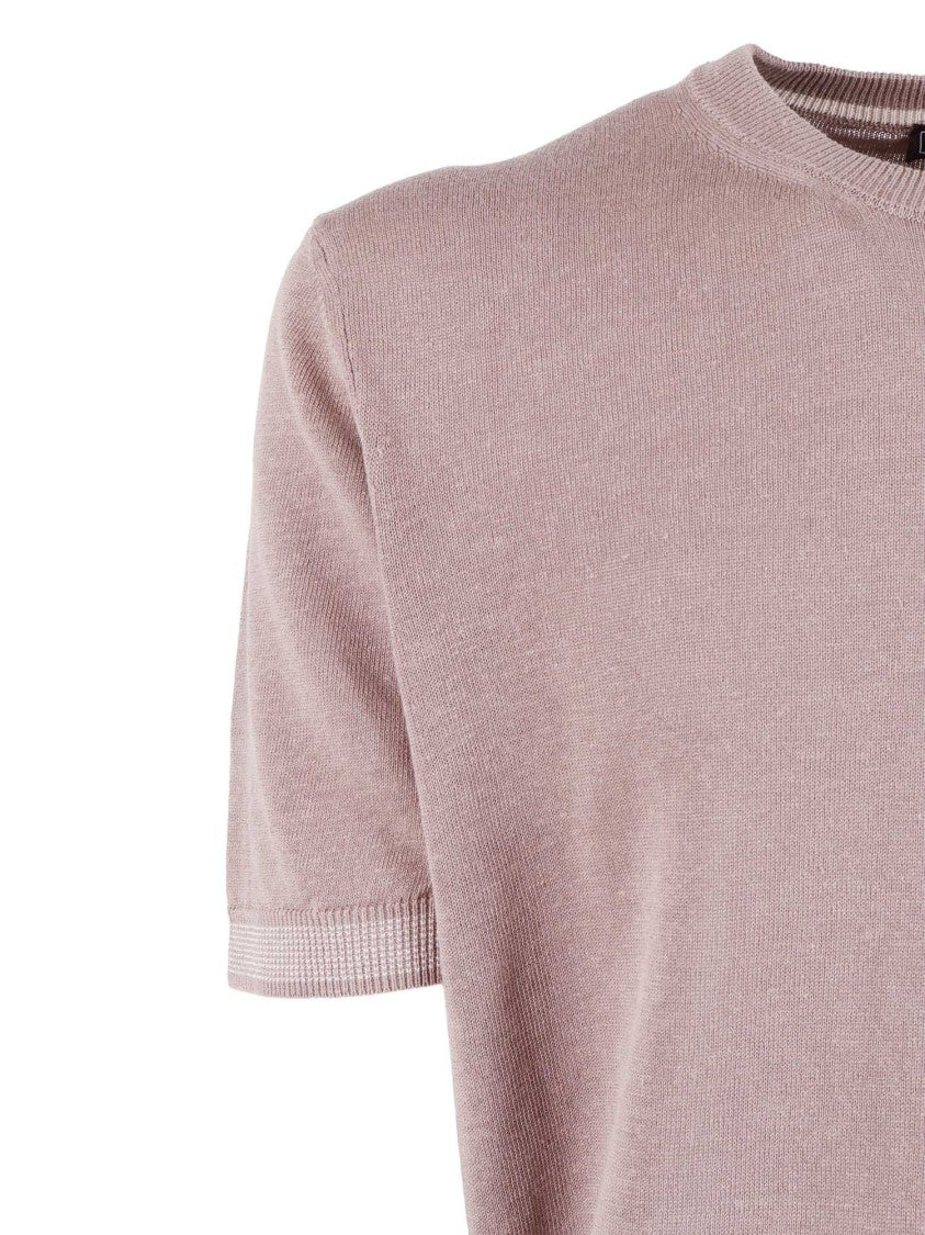 Peserico Short Sleeve Ribbed Crew Sweater
