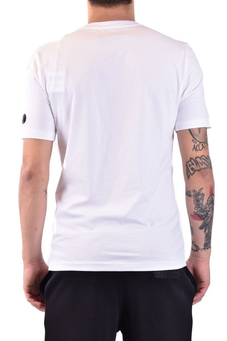 Moschino White Logo Print Cotton T-Shirt