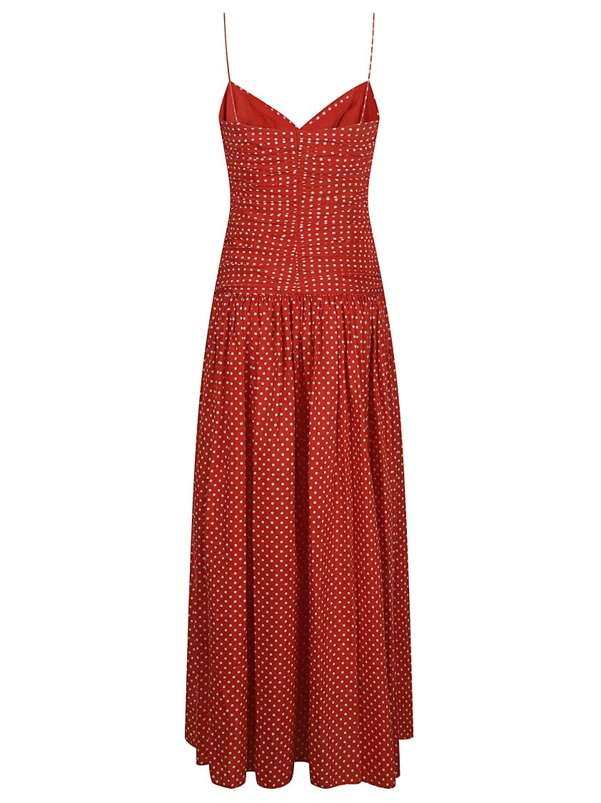Matteau Gathered Drop Polka Dot Dress